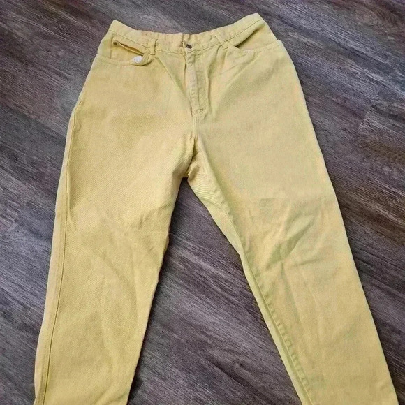 Gitano👖90’s Vintage Denim High Waist Jeans golden Yellow Womens 34/20W - Picture 2 of 6